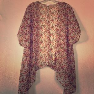 Floral breezy swim coverup